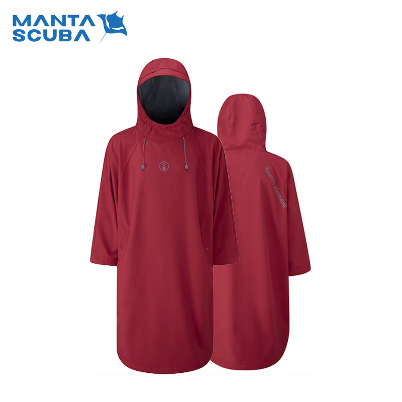 FE STORM PONCHO BURGUNDY - M