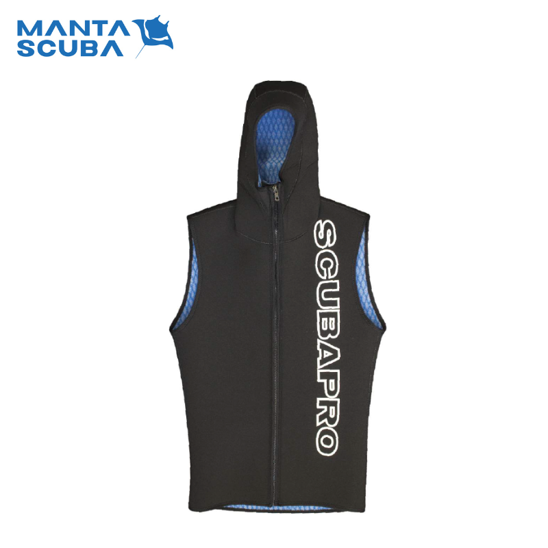 MEN Everflex Hooded Vest W_ Front Zip 3MM
